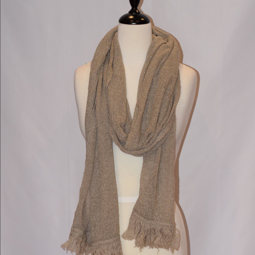 Gauzy tan scarf